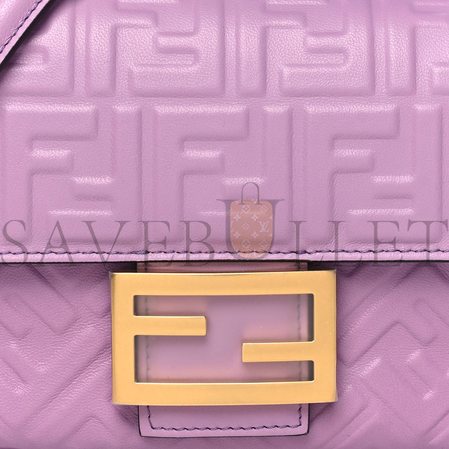 FENDI NAPPA SMALL FF EMBOSSED MIDI CHAIN BAGUETTE VIOLETTA (23*13*6cm) FENDI NAPPA SMALL FF EMBOSSED MIDI CHAIN BAGUETTE VIOLETTA (23*13*6cm)