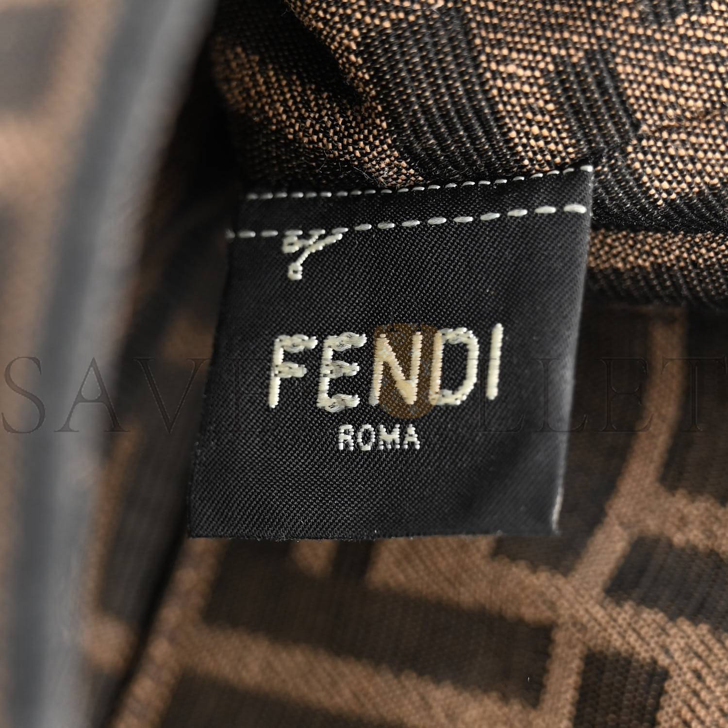 FENDI FABRIC JACQUARD FF 1974 MINI BAGUETTE TOBACCO MORO BLACK (18*11*5cm) FENDI FABRIC JACQUARD FF 1974 MINI BAGUETTE TOBACCO MORO BLACK (18*11*5cm)