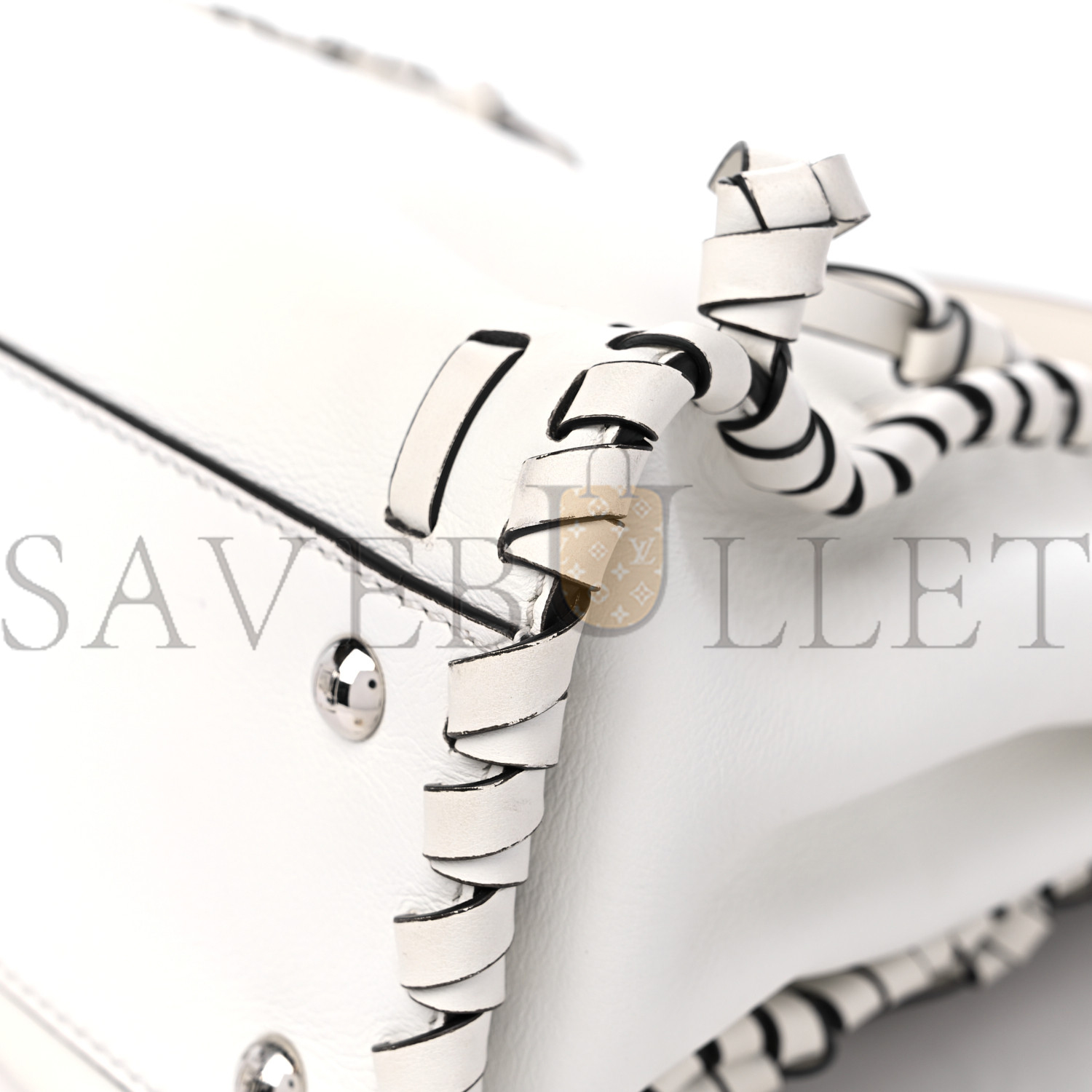 FENDI VITELLO SETA CENTURY NAPPA WHIPSTITCH MEDIUM PEEKABOO ICONIC SATCHEL WHITE (34*26*14cm) FENDI VITELLO SETA CENTURY NAPPA WHIPSTITCH MEDIUM PEEKABOO ICONIC SATCHEL WHITE (34*26*14cm)