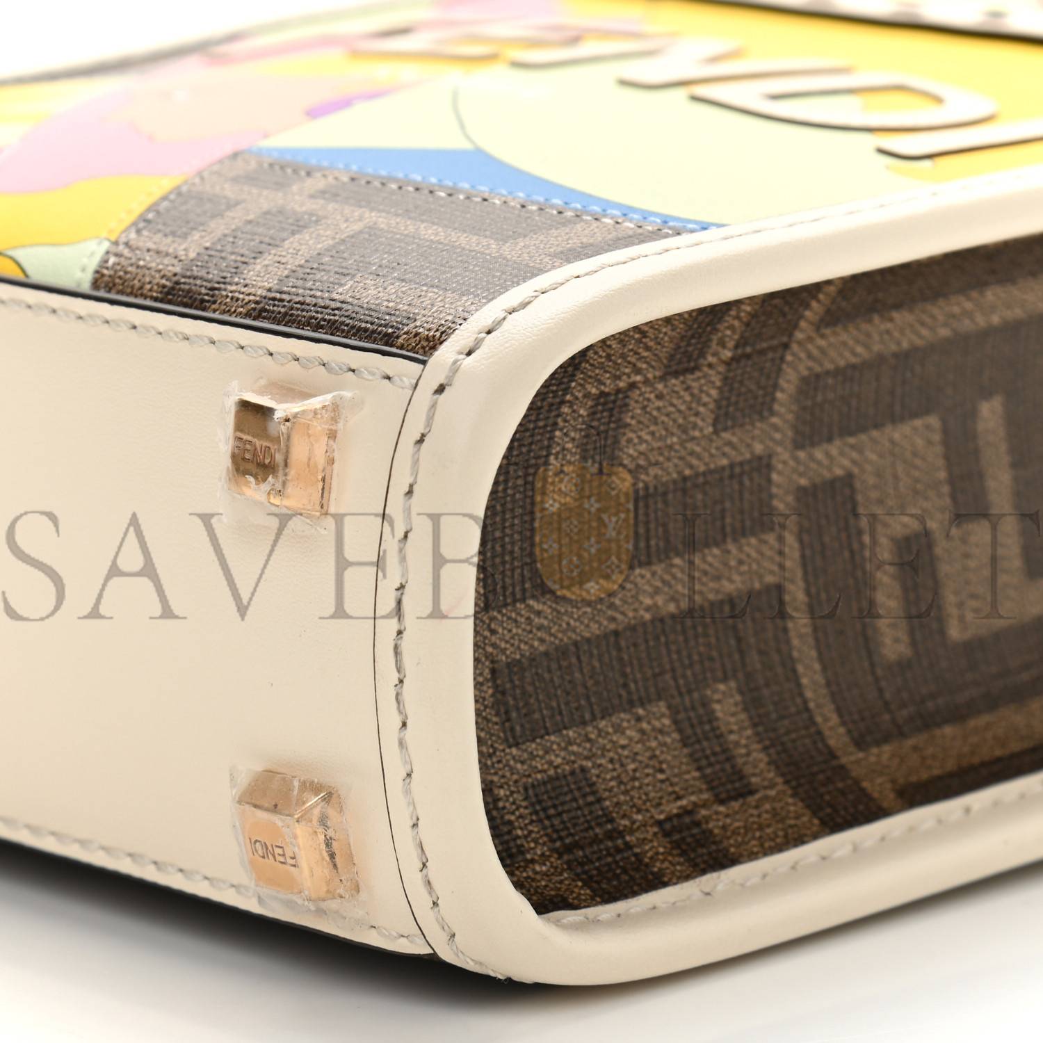 FENDI GLAZED FABRIC VITELLO KING PLEXIGLASS FF 1974 LOGO HAIRDO GIRLS INLAY MINI FENDI SUNSHINE SHOPPER TOTE MOGANO PANNA MULTICOLOR (17*13*5cm) FENDI GLAZED FABRIC VITELLO KING PLEXIGLASS FF 1974 LOGO HAIRDO GIRLS INLAY MINI FENDI SUNSHINE SHOPPER TOTE MOGANO PANNA MULTICOLOR (17*13*5cm)