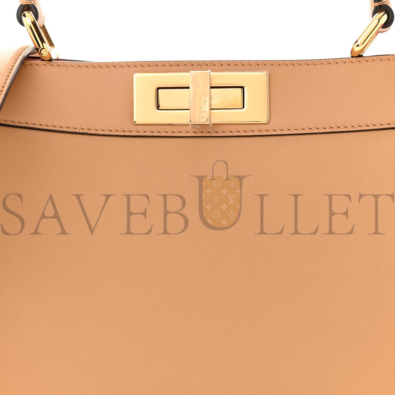 FENDI VITELLO SETA NAPPA FF STRIPED EMBOSSED MEDIUM PEEKABOO I SEE U SATCHEL MIELE SCURO MULTICOLOR (33*25*13cm) FENDI VITELLO SETA NAPPA FF STRIPED EMBOSSED MEDIUM PEEKABOO I SEE U SATCHEL MIELE SCURO MULTICOLOR (33*25*13cm)