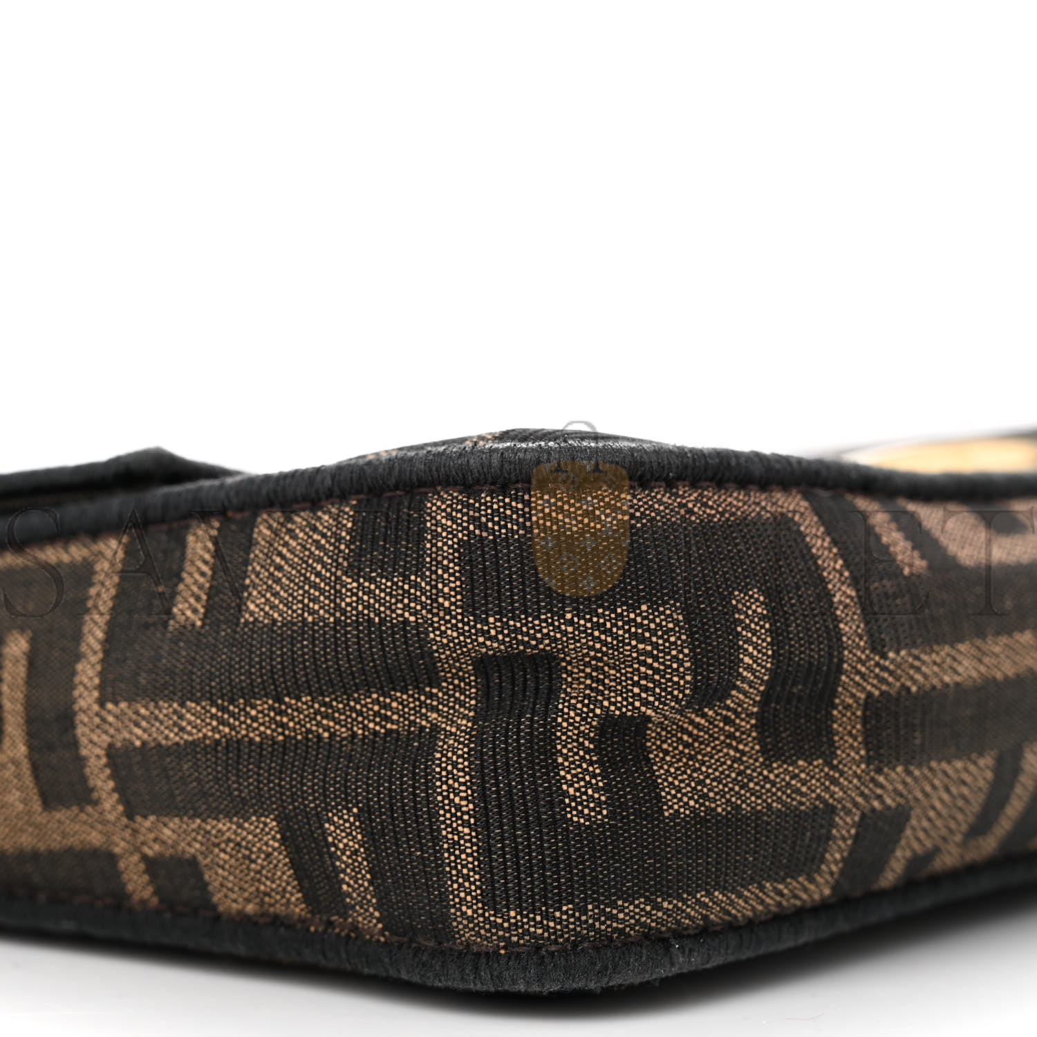 FENDI FABRIC JACQUARD FF 1974 MINI BAGUETTE TOBACCO MORO BLACK (18*11*5cm) FENDI FABRIC JACQUARD FF 1974 MINI BAGUETTE TOBACCO MORO BLACK (18*11*5cm)