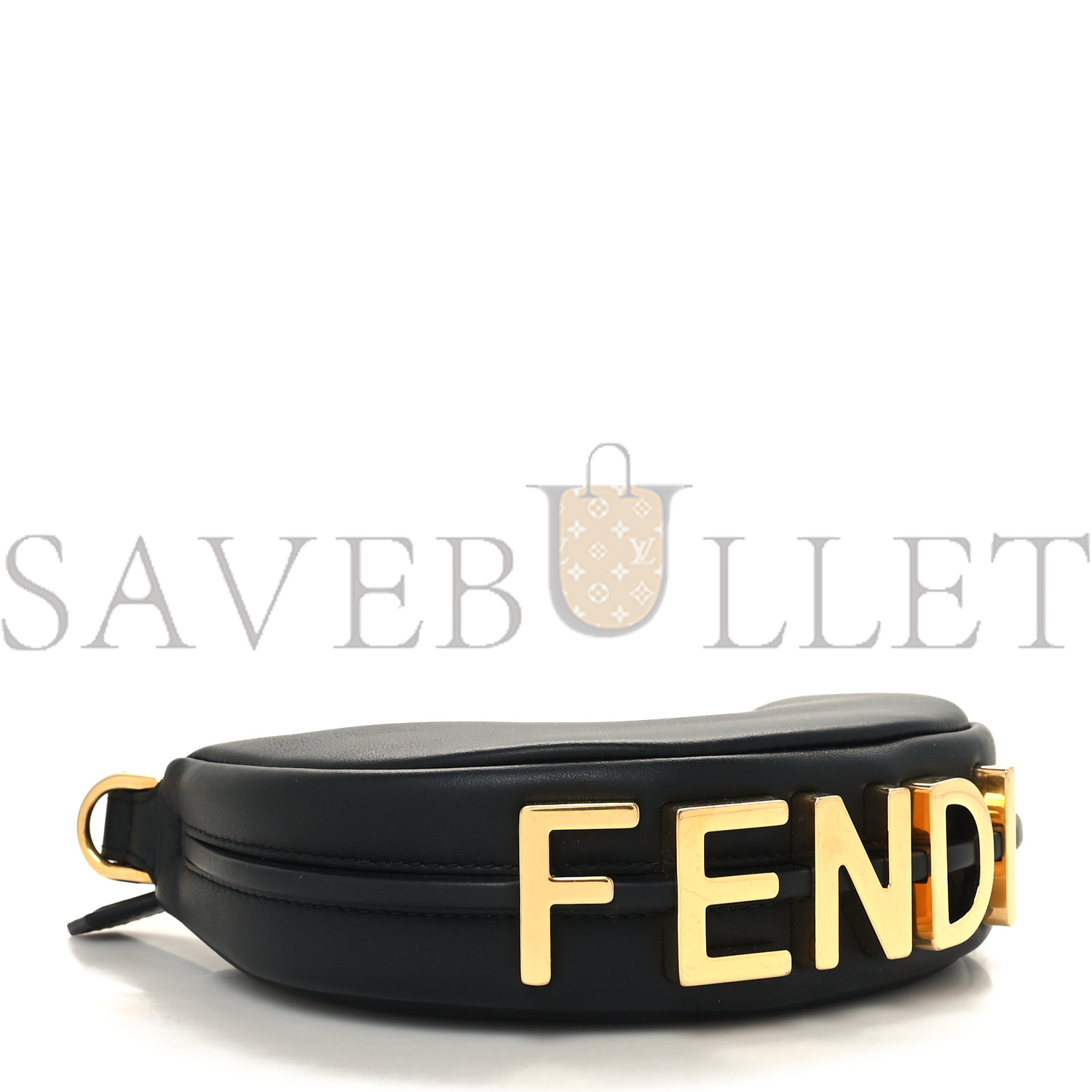 FENDI VITELLO GRACE MATTE NANO FENDIGRAPHY HOBO CHARM BLACK (15*10*5cm) FENDI VITELLO GRACE MATTE NANO FENDIGRAPHY HOBO CHARM BLACK (15*10*5cm)
