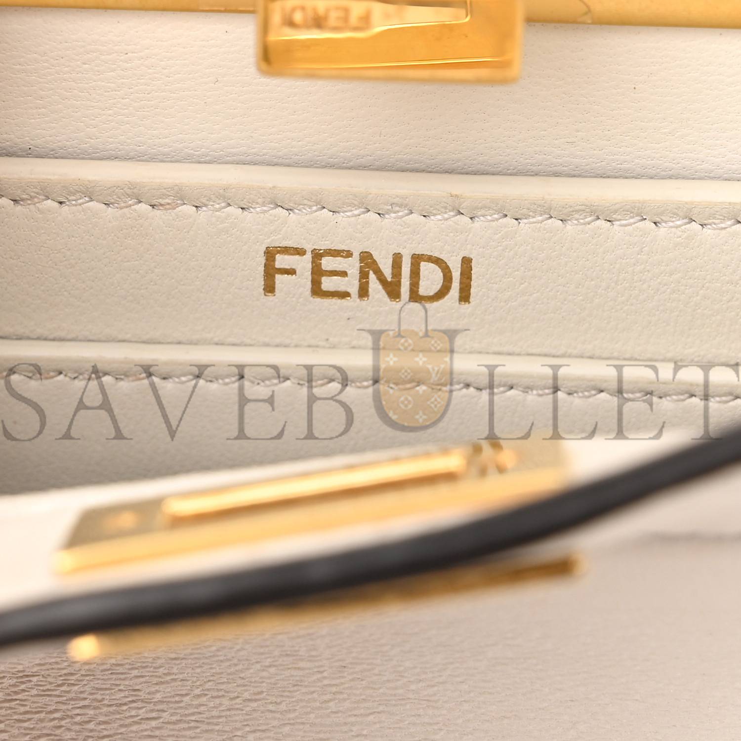 FENDI SHINY NAPPA PETITE PEEKABOO I SEE U SATCHEL WHITE (20*15*11cm) FENDI SHINY NAPPA PETITE PEEKABOO I SEE U SATCHEL WHITE (20*15*11cm)