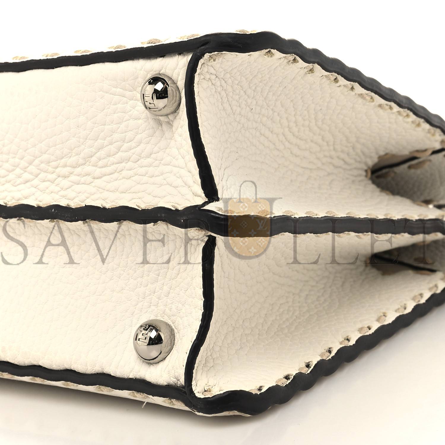 FENDI VITELLO GRANATO CAMOSCIO ELAPHE PYTHON PRINT MACRO STITCHINGS SMALL PEEKABOO I SEE U ICONIC SATCHEL WHITE ROCCIA (33*25*11cm) FENDI VITELLO GRANATO CAMOSCIO ELAPHE PYTHON PRINT MACRO STITCHINGS SMALL PEEKABOO I SEE U ICONIC SATCHEL WHITE ROCCIA (33*25*11cm)