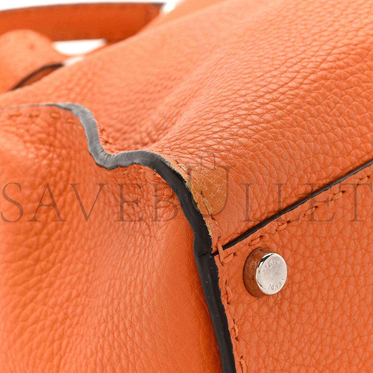 FENDI CUOIO ROMANO SELLERIA BI-COLOR MEDIUM PEEKABOO ICONIC SATCHEL ORANGE STONE (34*26*13cm) FENDI CUOIO ROMANO SELLERIA BI-COLOR MEDIUM PEEKABOO ICONIC SATCHEL ORANGE STONE (34*26*13cm)