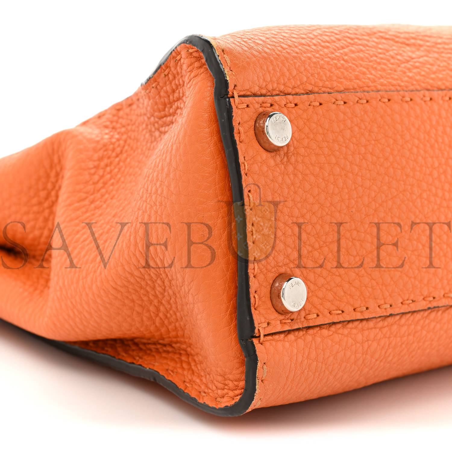 FENDI CUOIO ROMANO SELLERIA BI-COLOR MEDIUM PEEKABOO ICONIC SATCHEL ORANGE STONE (34*26*13cm) FENDI CUOIO ROMANO SELLERIA BI-COLOR MEDIUM PEEKABOO ICONIC SATCHEL ORANGE STONE (34*26*13cm)