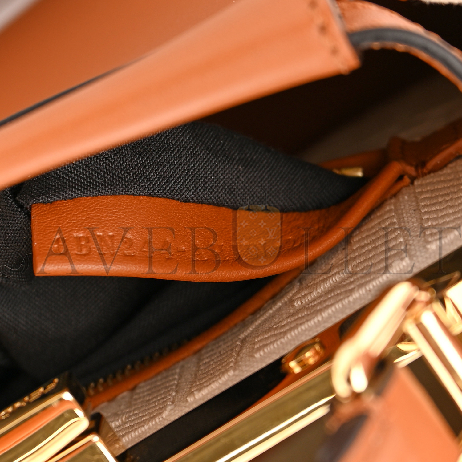 FENDI VITELLO SETA CANVAS FF EMBROIDERED MINI PEEKABOO ICONIC SATCHEL BRANDY GREZZO (23*18*11cm) FENDI VITELLO SETA CANVAS FF EMBROIDERED MINI PEEKABOO ICONIC SATCHEL BRANDY GREZZO (23*18*11cm)