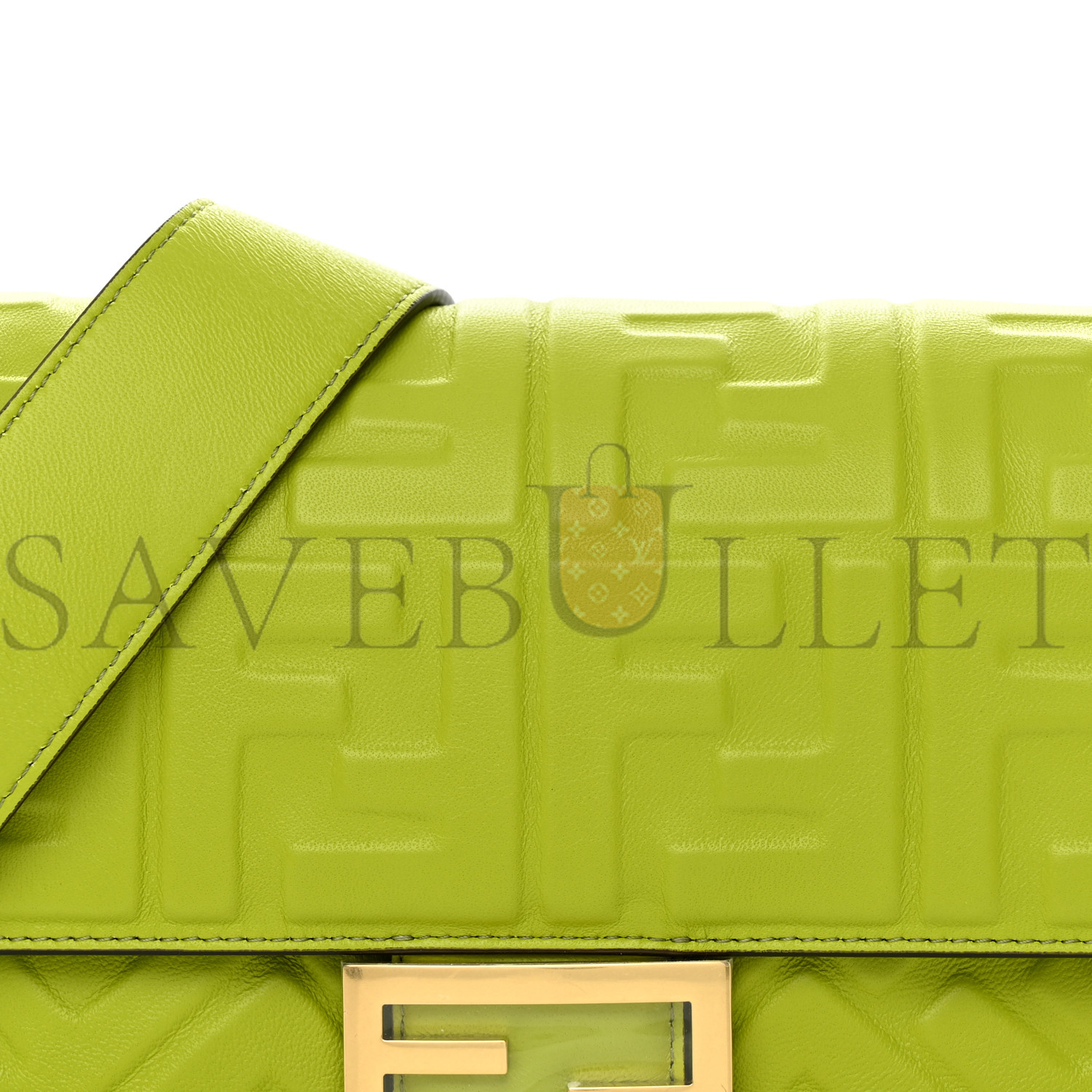 FENDI NAPPA FF 1974 EMBOSSED BAGUETTE WASABI (26*15*5cm) FENDI NAPPA FF 1974 EMBOSSED BAGUETTE WASABI (26*15*5cm)