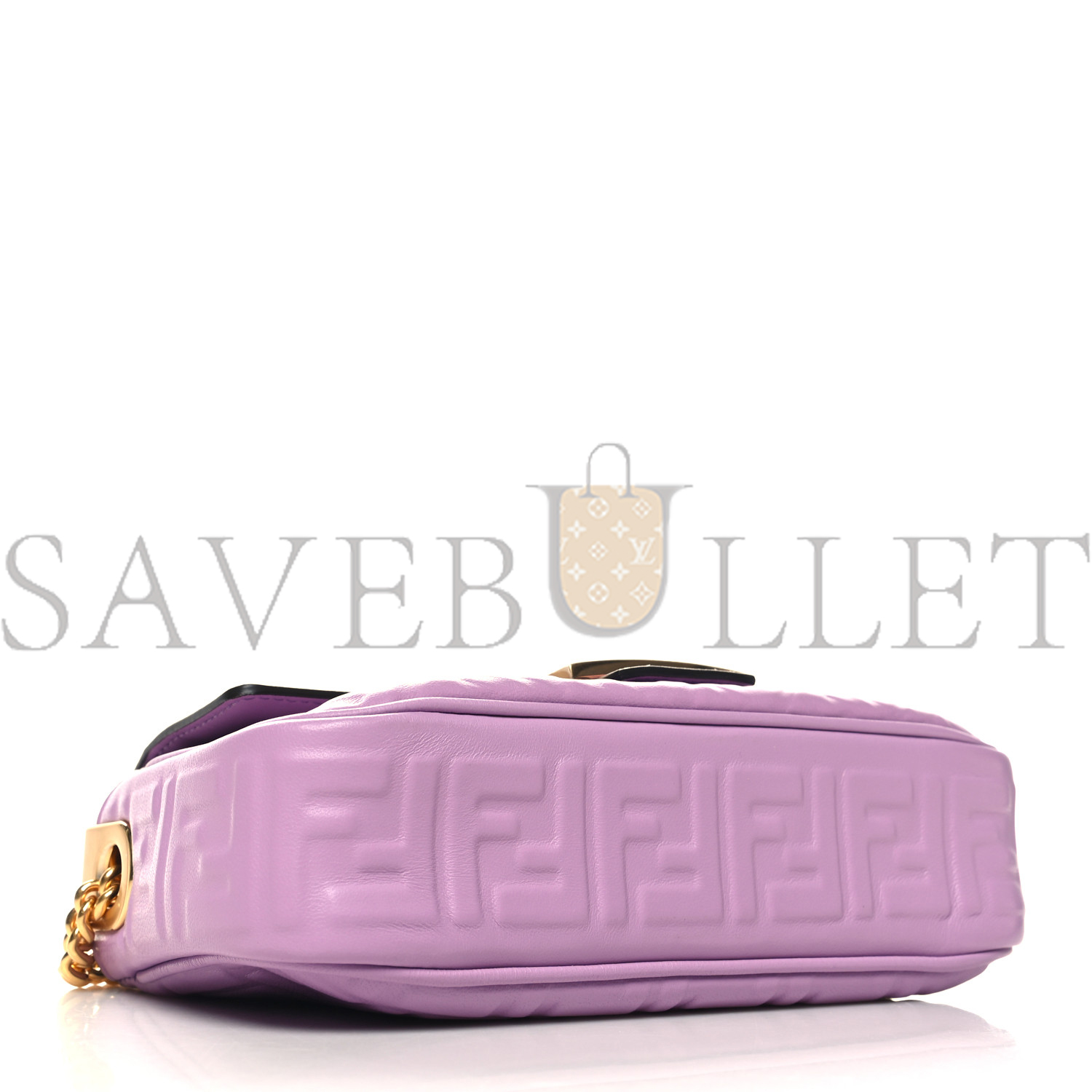 FENDI NAPPA SMALL FF EMBOSSED MIDI CHAIN BAGUETTE VIOLETTA (23*13*6cm) FENDI NAPPA SMALL FF EMBOSSED MIDI CHAIN BAGUETTE VIOLETTA (23*13*6cm)