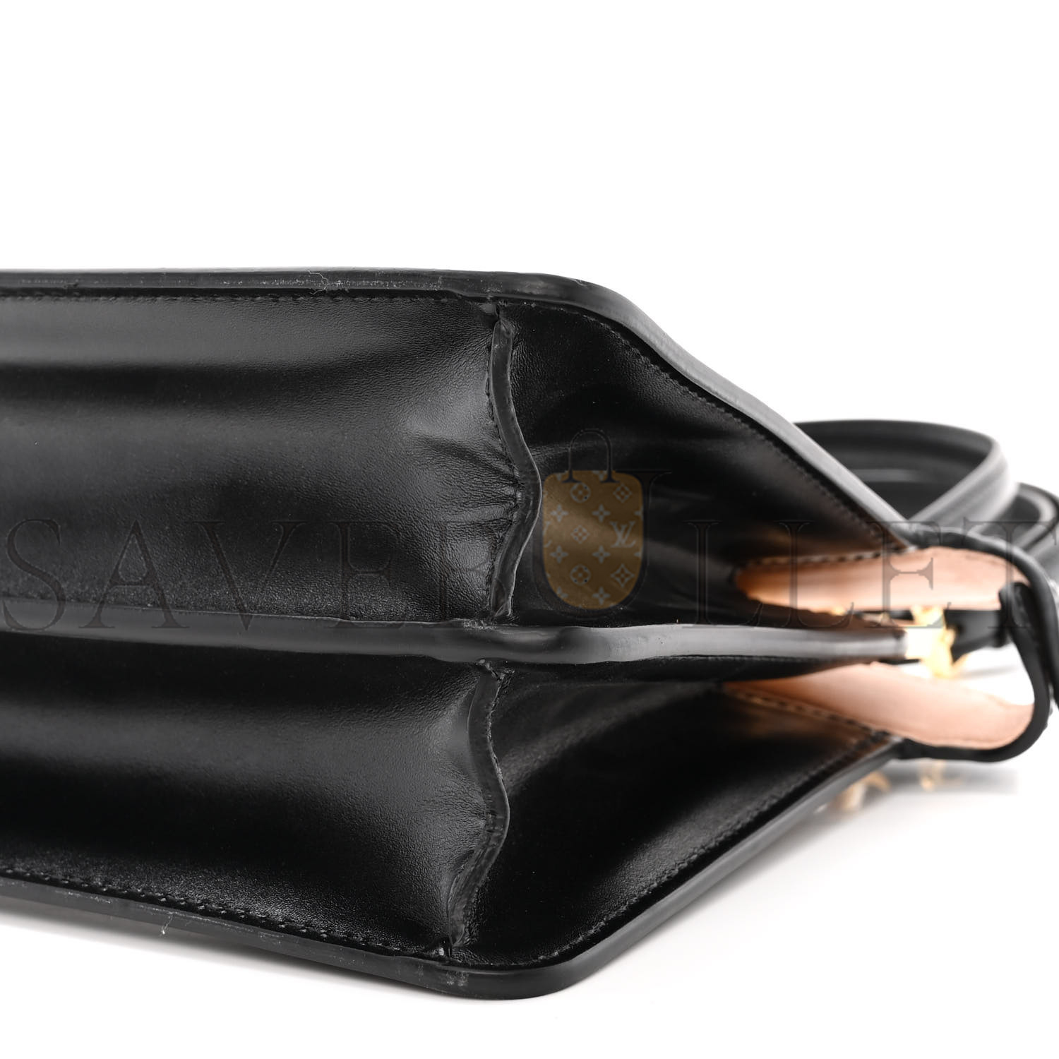 FENDI VITELLO KING LUXOR SHINY NAPPA MEDIUM PEEKABOO I SEE U EAST WEST SATCHEL BLACK LIGHT ROSE (29*18*11cm) FENDI VITELLO KING LUXOR SHINY NAPPA MEDIUM PEEKABOO I SEE U EAST WEST SATCHEL BLACK LIGHT ROSE (29*18*11cm)