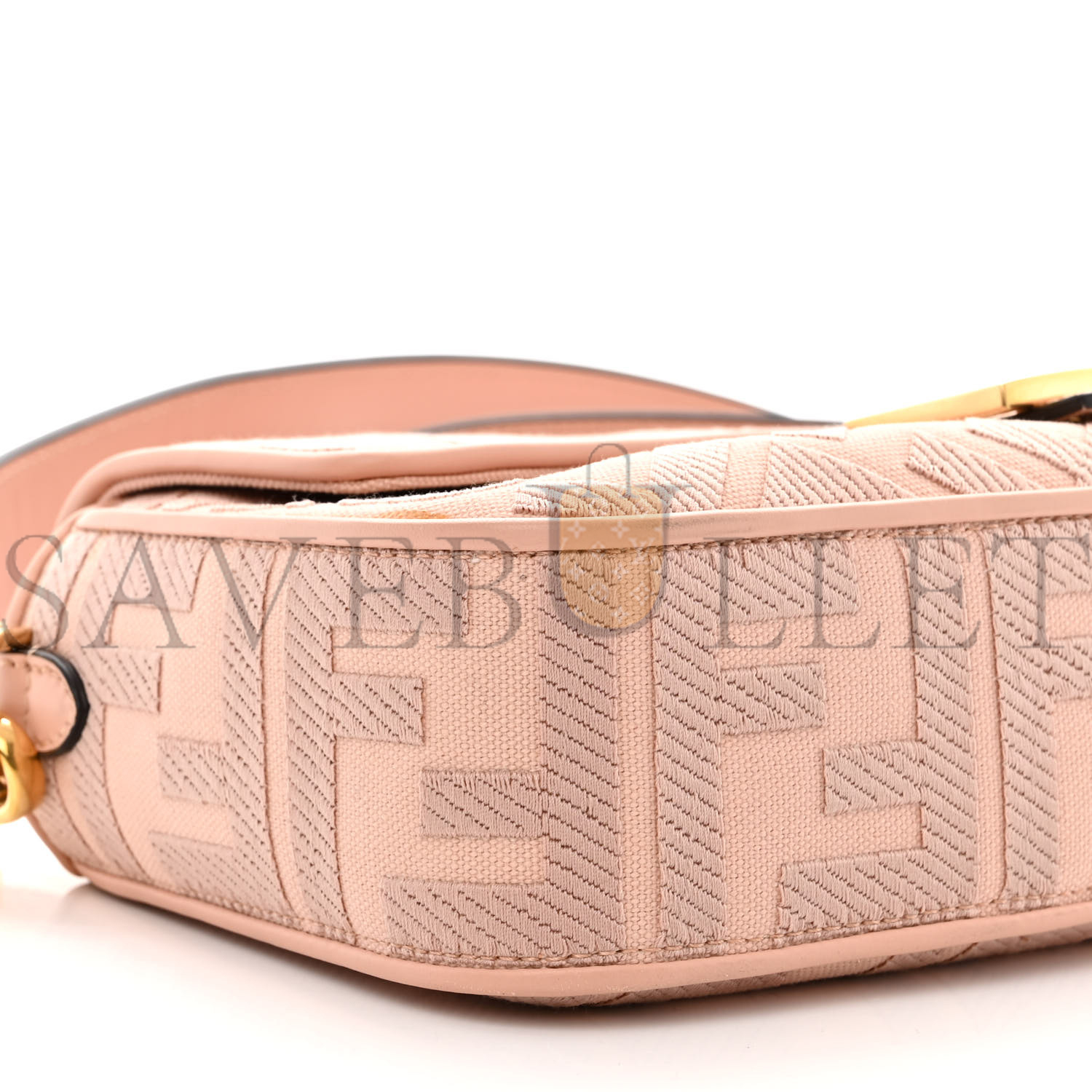 FENDI CANVAS VITELLO KING EXTRA STRAP FF EMBROIDERED BAGUETTE BABY PINK (27*15*6cm) FENDI CANVAS VITELLO KING EXTRA STRAP FF EMBROIDERED BAGUETTE BABY PINK (27*15*6cm)