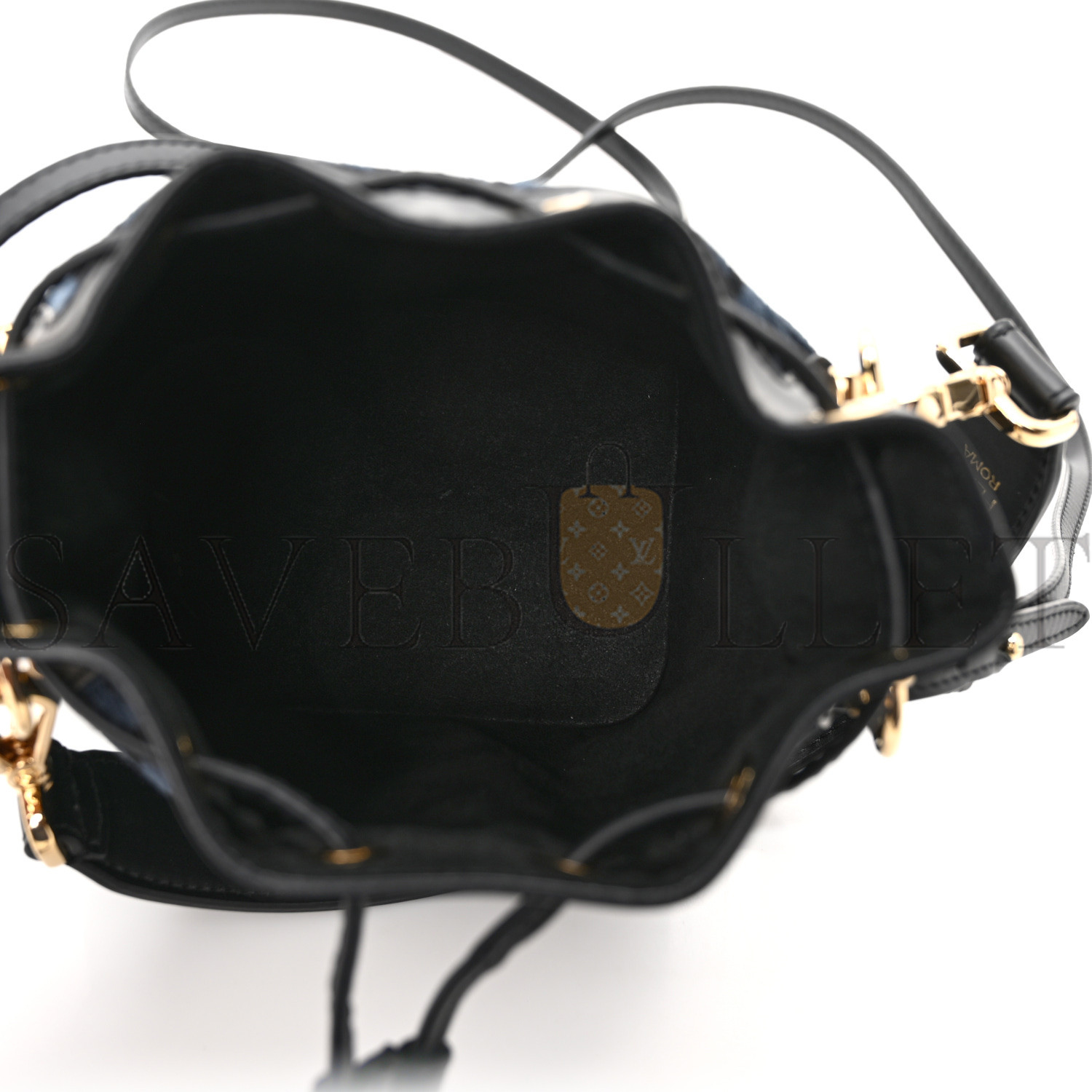 FENDI CHENILLE VITELLO KING FF MINI MON TRESOR BUCKET BAG BLUE BLACK (18*11*10cm) FENDI CHENILLE VITELLO KING FF MINI MON TRESOR BUCKET BAG BLUE BLACK (18*11*10cm)