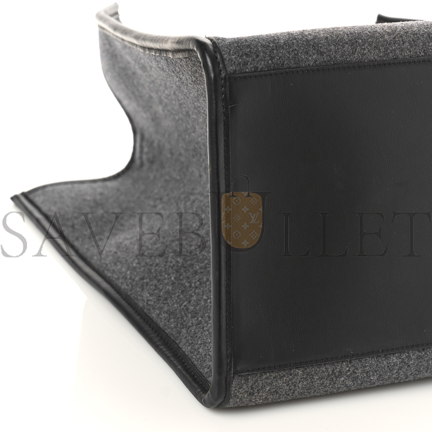FENDI MELANGE FLANNEL PLEXIGLASS SATIN LOGO EMBROIDERED THREADED EDGE LARGE FENDI SUNSHINE SHOPPER TOTE GRIGIO BLACK (40*34*20cm) FENDI MELANGE FLANNEL PLEXIGLASS SATIN LOGO EMBROIDERED THREADED EDGE LARGE FENDI SUNSHINE SHOPPER TOTE GRIGIO BLACK (40*34*20cm)