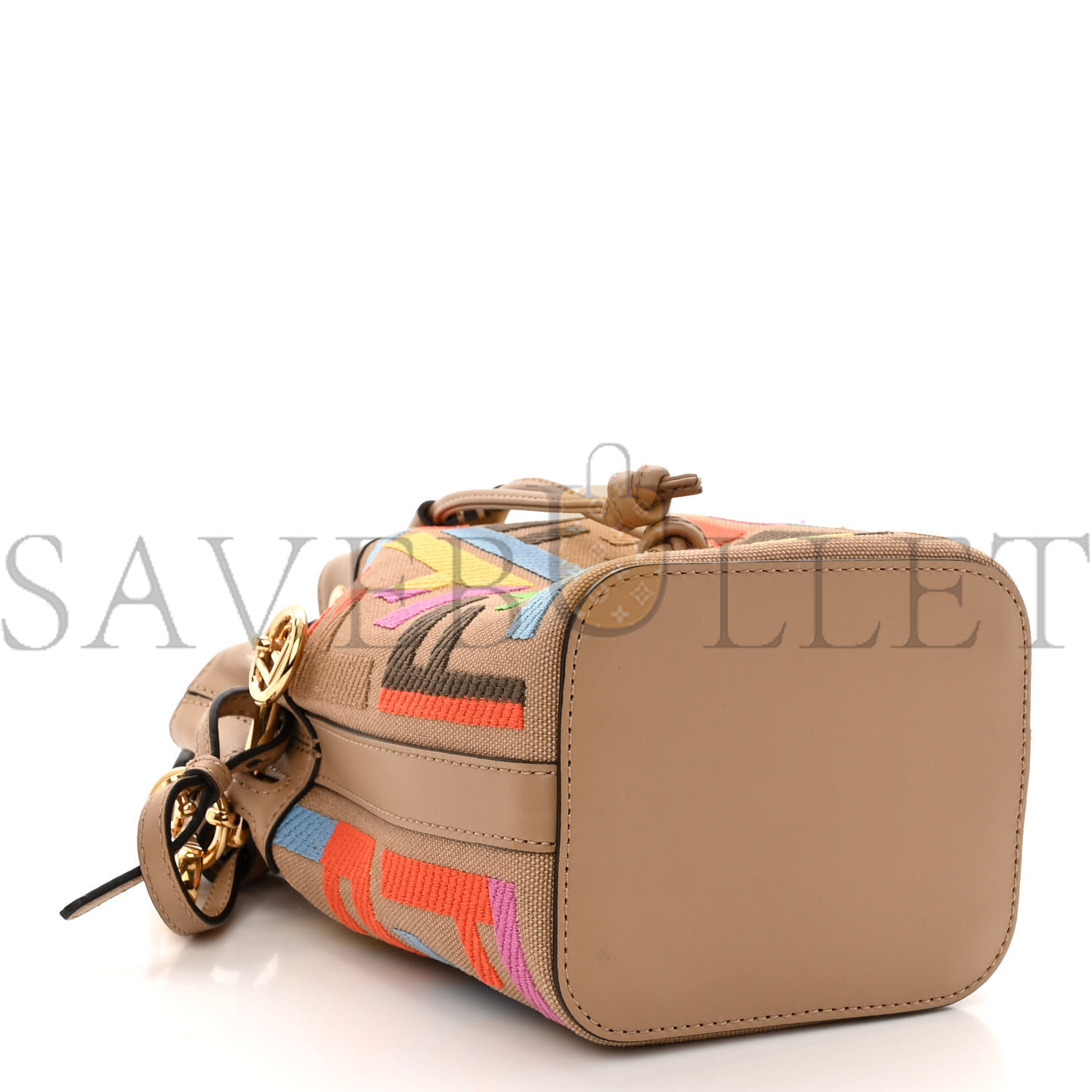 FENDI CANVAS VITELLO KING F IS FENDI FF MULTICOLOR EMBROIDERED MINI MON TRESOR BUCKET BAG MULTICOLOR CUOIO (18*12*10cm) FENDI CANVAS VITELLO KING F IS FENDI FF MULTICOLOR EMBROIDERED MINI MON TRESOR BUCKET BAG MULTICOLOR CUOIO (18*12*10cm)