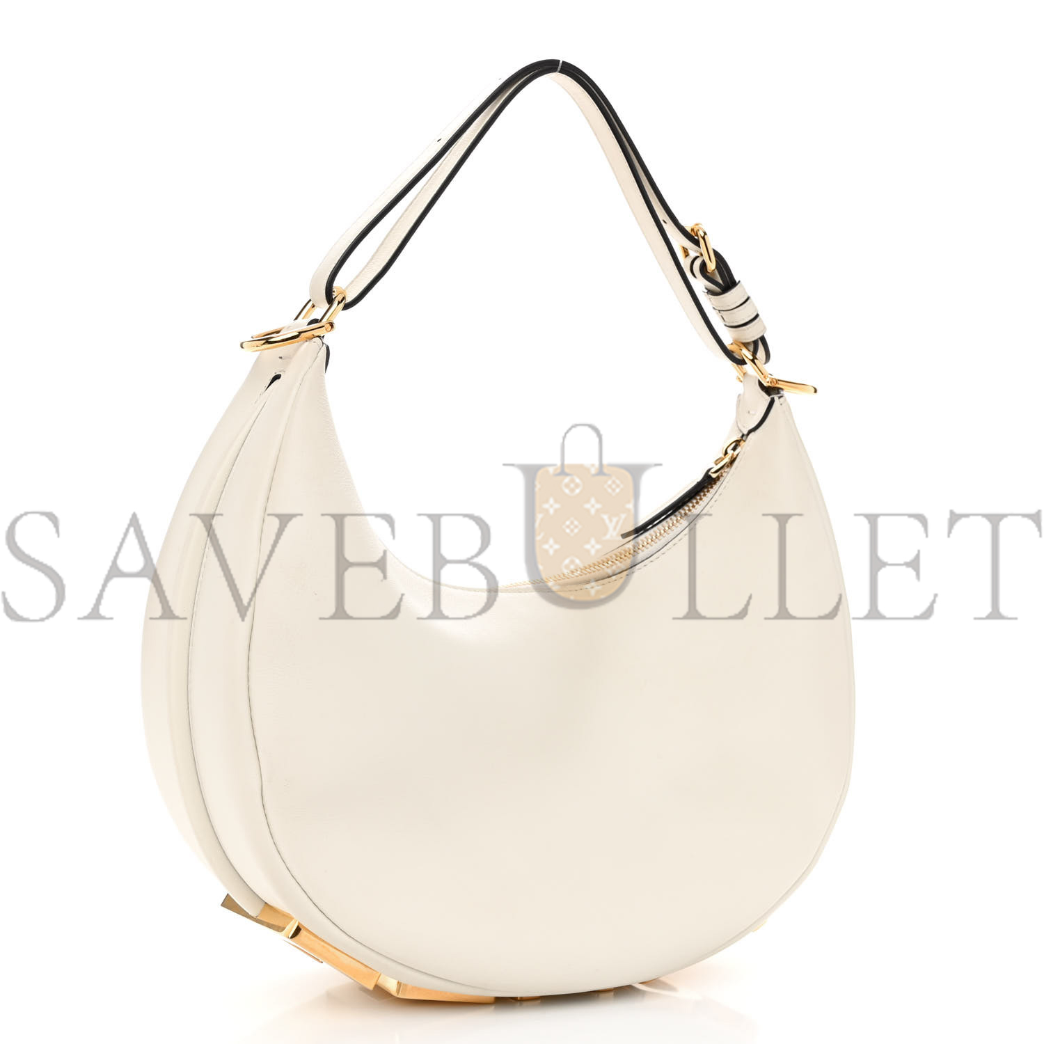 FENDI VITELLO GRACE MATTE SMALL FENDIGRAPHY HOBO BAG WHITE ICE (28*21*8cm) FENDI VITELLO GRACE MATTE SMALL FENDIGRAPHY HOBO BAG WHITE ICE (28*21*8cm)