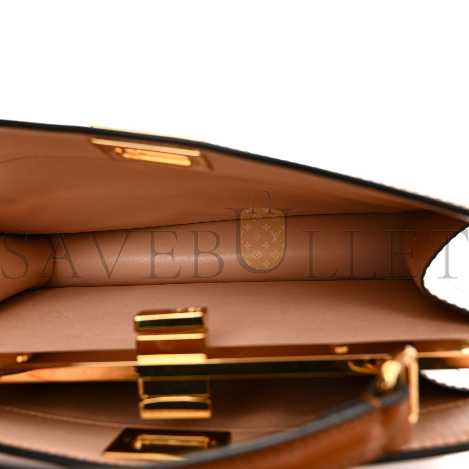 FENDI VITELLO KING LUXOR SHINY NAPPA MEDIUM PEEKABOO I SEE U EAST WEST SATCHEL BRANDY LIGHT ROSE (29*18*10cm) FENDI VITELLO KING LUXOR SHINY NAPPA MEDIUM PEEKABOO I SEE U EAST WEST SATCHEL BRANDY LIGHT ROSE (29*18*10cm)