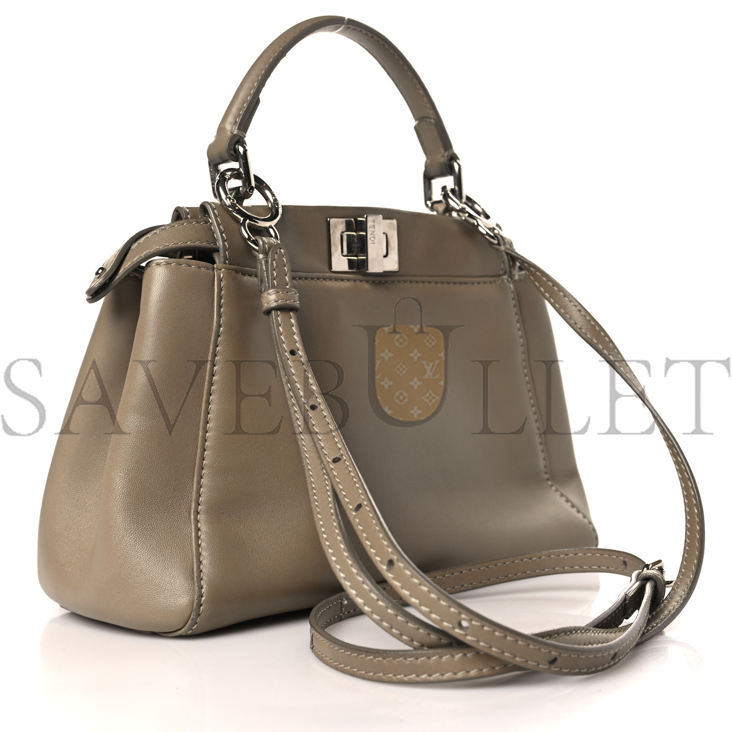 FENDI NAPPA MINI PEEKABOO ICONIC SATCHEL TORTORA (23*18*11cm) FENDI NAPPA MINI PEEKABOO ICONIC SATCHEL TORTORA (23*18*11cm)