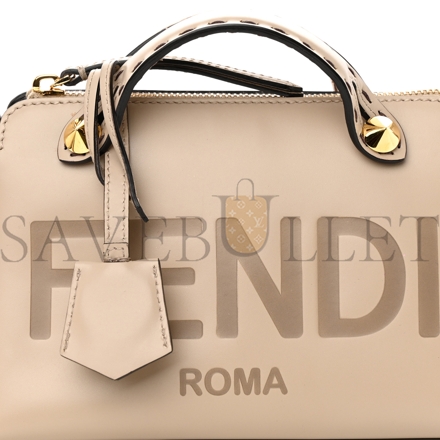 FENDI VITELLO KING LOGO EMBOSSED MINI BY THE WAY BOSTON BAG NUVOLA (19*13*9cm) FENDI VITELLO KING LOGO EMBOSSED MINI BY THE WAY BOSTON BAG NUVOLA (19*13*9cm)