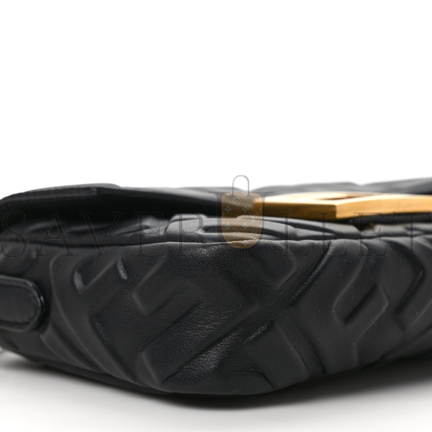 FENDI NAPPA FF 1974 EMBOSSED MINI BAGUETTE BLACK (18*12*4cm) FENDI NAPPA FF 1974 EMBOSSED MINI BAGUETTE BLACK (18*12*4cm)