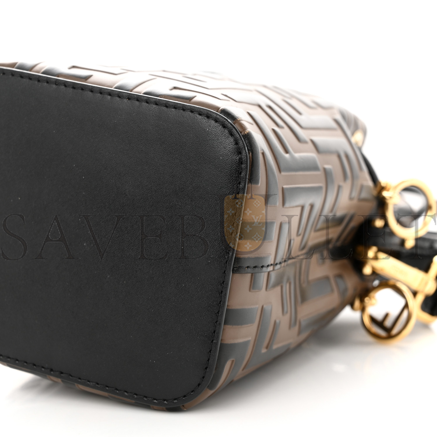 FENDI VITELLO LIBERTY F IS FENDI BI-COLOR FF 1974 EMBOSSED MINI MON TRESOR BUCKET BAG MAYA BLACK (18*12*10cm) FENDI VITELLO LIBERTY F IS FENDI BI-COLOR FF 1974 EMBOSSED MINI MON TRESOR BUCKET BAG MAYA BLACK (18*12*10cm)