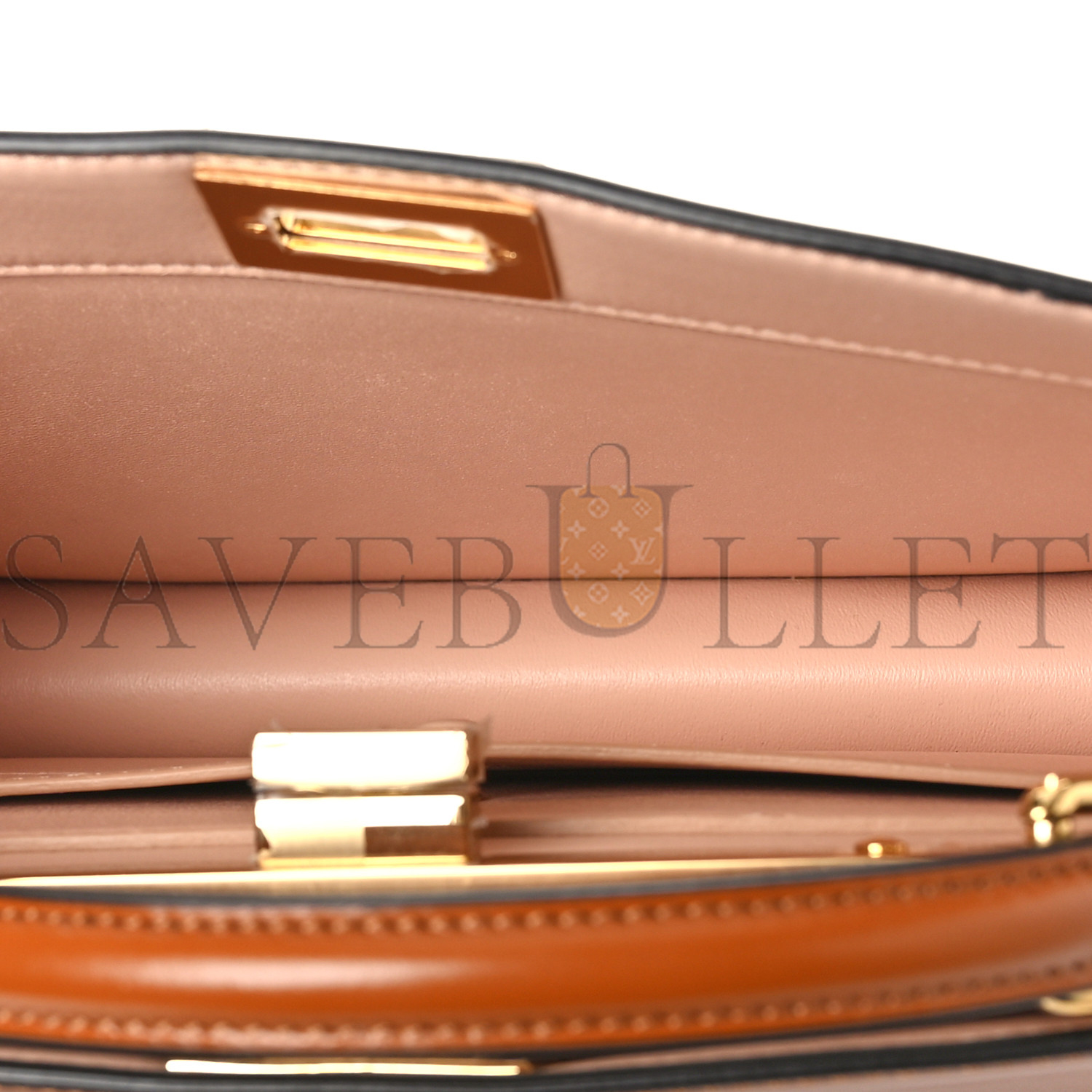 FENDI VITELLO KING LUXOR SHINY NAPPA MEDIUM PEEKABOO I SEE U EAST WEST SATCHEL BRANDY LIGHT ROSE (29*18*10cm) FENDI VITELLO KING LUXOR SHINY NAPPA MEDIUM PEEKABOO I SEE U EAST WEST SATCHEL BRANDY LIGHT ROSE (29*18*10cm)