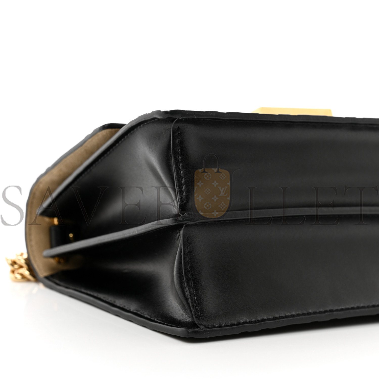 FENDI VITELLO LIBERTY BI-COLOR FF 1974 EMBOSSED SMALL KAN U SHOULDER BAG MAYA BLACK (19*15*9cm) FENDI VITELLO LIBERTY BI-COLOR FF 1974 EMBOSSED SMALL KAN U SHOULDER BAG MAYA BLACK (19*15*9cm)