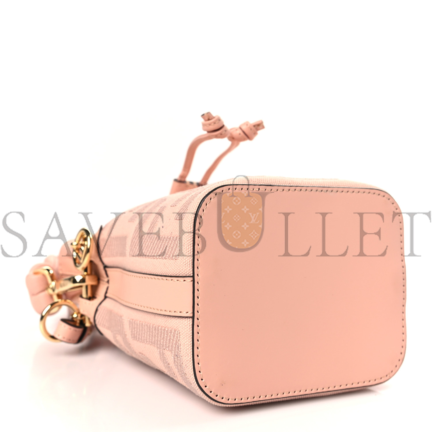 FENDI CANVAS NAPPA F IS FENDI FF EMBROIDERED MINI MON TRESOR BUCKET BAG BABY PINK (18*12*10cm) FENDI CANVAS NAPPA F IS FENDI FF EMBROIDERED MINI MON TRESOR BUCKET BAG BABY PINK (18*12*10cm)