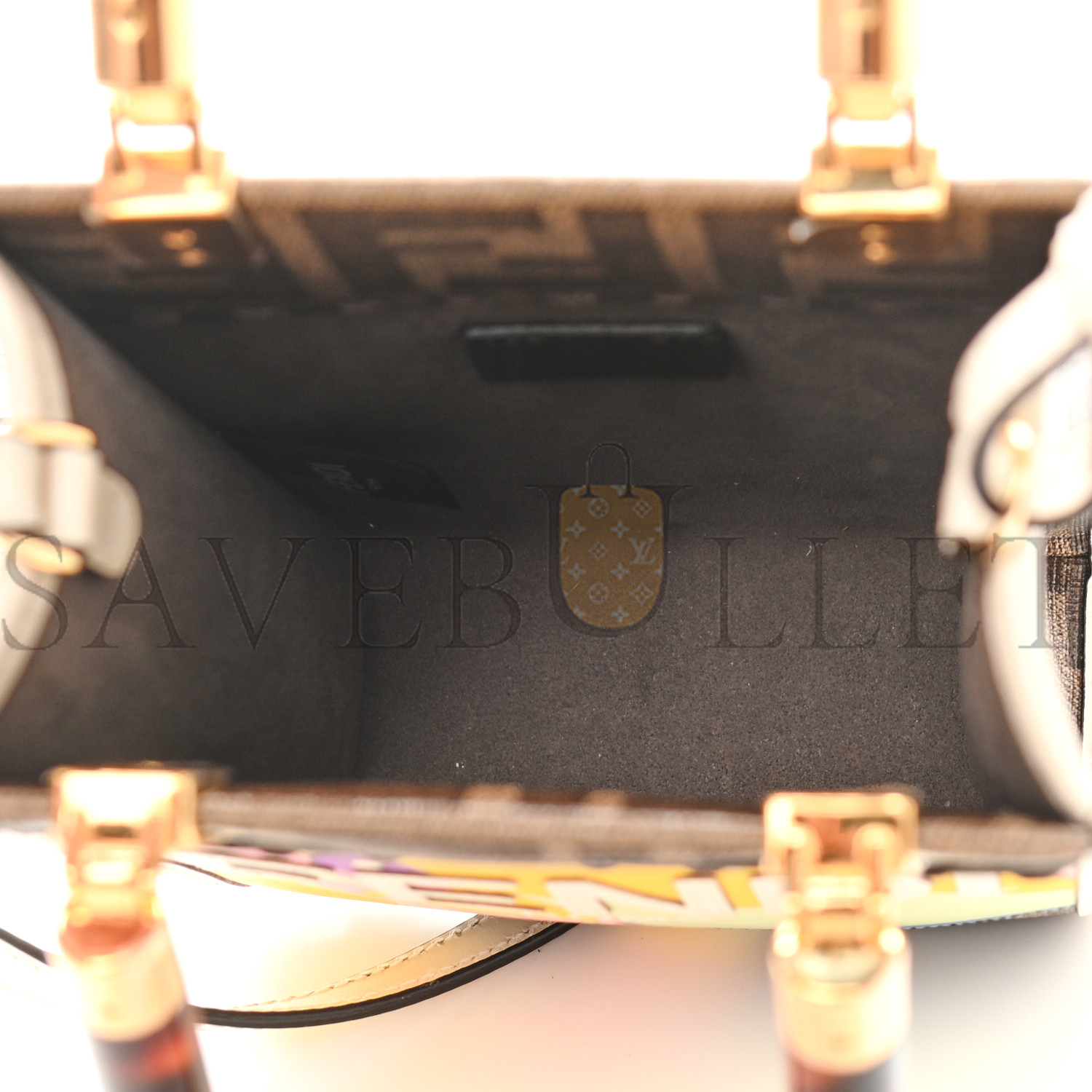FENDI GLAZED FABRIC VITELLO KING PLEXIGLASS FF 1974 LOGO HAIRDO GIRLS INLAY MINI FENDI SUNSHINE SHOPPER TOTE MOGANO PANNA MULTICOLOR (17*13*5cm) FENDI GLAZED FABRIC VITELLO KING PLEXIGLASS FF 1974 LOGO HAIRDO GIRLS INLAY MINI FENDI SUNSHINE SHOPPER TOTE MOGANO PANNA MULTICOLOR (17*13*5cm)