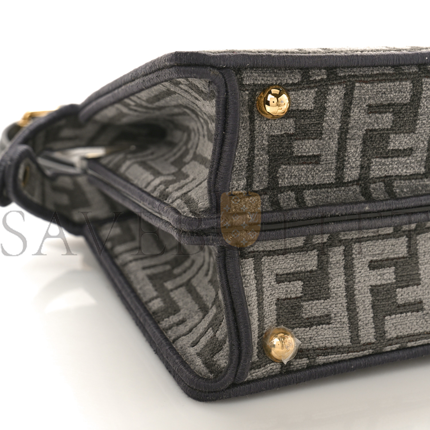 FENDI CHENILLE VITELLO SETA FF SMALL PEEKABOO I SEE U SATCHEL ANTHRACITE ASFALTO (27*20*13cm) FENDI CHENILLE VITELLO SETA FF SMALL PEEKABOO I SEE U SATCHEL ANTHRACITE ASFALTO (27*20*13cm)