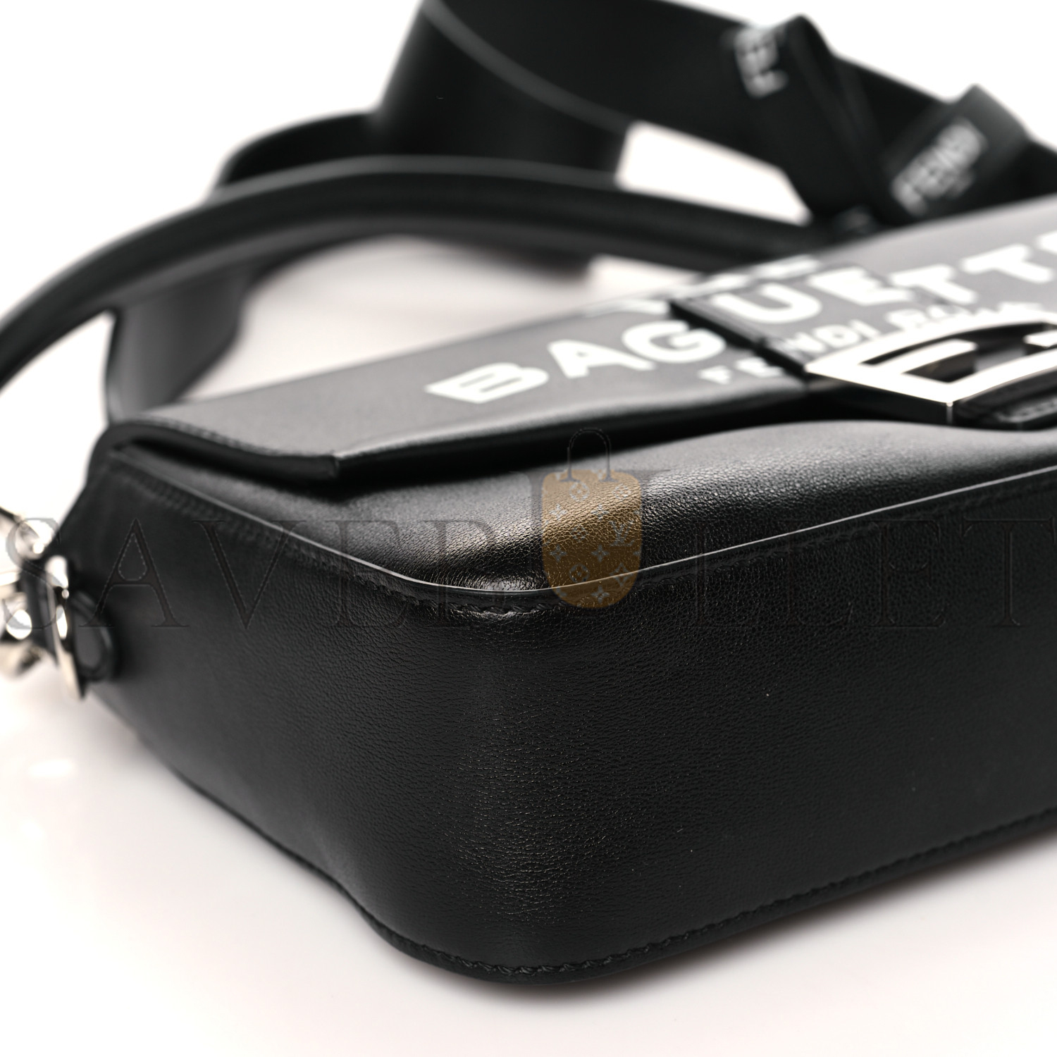 FENDI X MARC JACOBS NAPPA LOGO MEDIUM BAGUETTE BLACK (27*15*6cm) FENDI X MARC JACOBS NAPPA LOGO MEDIUM BAGUETTE BLACK (27*15*6cm)