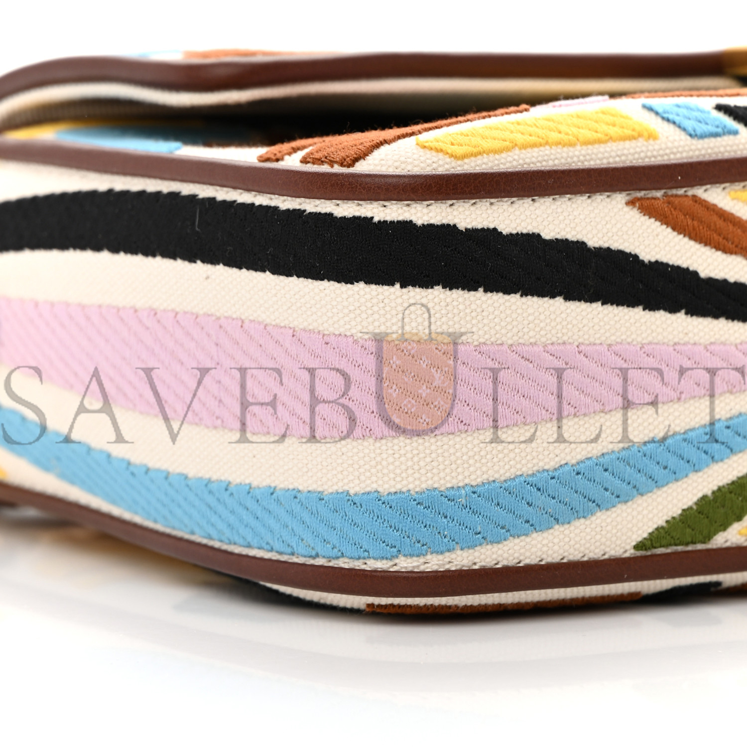 FENDI X SARA COLEMAN CANVAS VITELLO KING SETA FF FISH EYE EMBROIDERED BAGUETTE GREZZO MULTICOLOR GHIANDA (28*15*6cm) FENDI X SARA COLEMAN CANVAS VITELLO KING SETA FF FISH EYE EMBROIDERED BAGUETTE GREZZO MULTICOLOR GHIANDA (28*15*6cm)