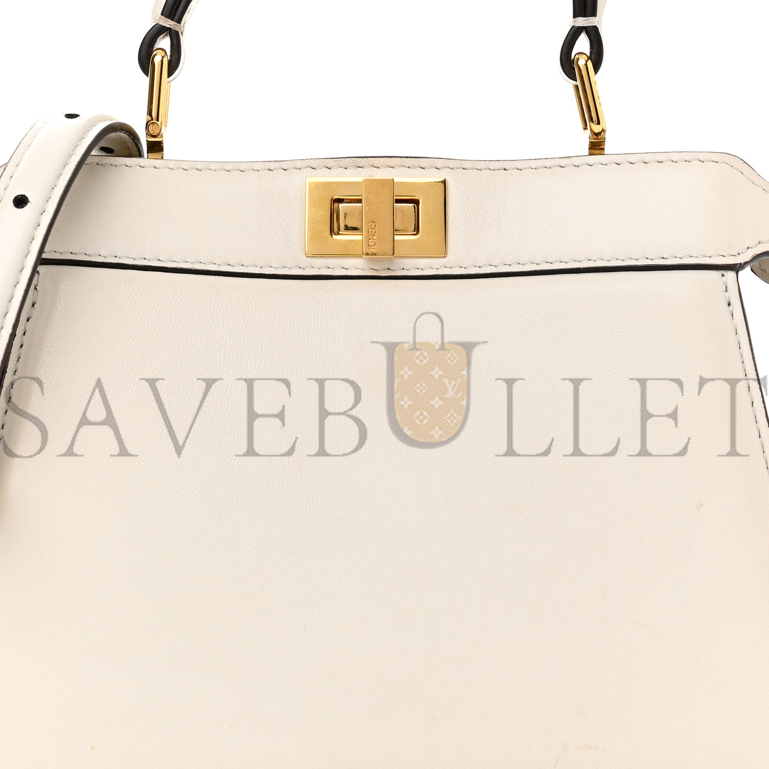 FENDI SHINY NAPPA PETITE PEEKABOO I SEE U SATCHEL WHITE (20*15*11cm) FENDI SHINY NAPPA PETITE PEEKABOO I SEE U SATCHEL WHITE (20*15*11cm)