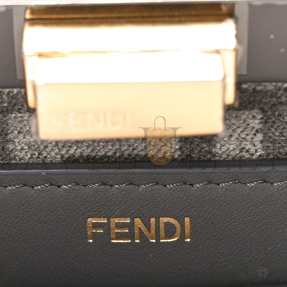 FENDI CHENILLE VITELLO SETA FF SMALL PEEKABOO I SEE U SATCHEL ANTHRACITE ASFALTO (27*20*13cm) FENDI CHENILLE VITELLO SETA FF SMALL PEEKABOO I SEE U SATCHEL ANTHRACITE ASFALTO (27*20*13cm)