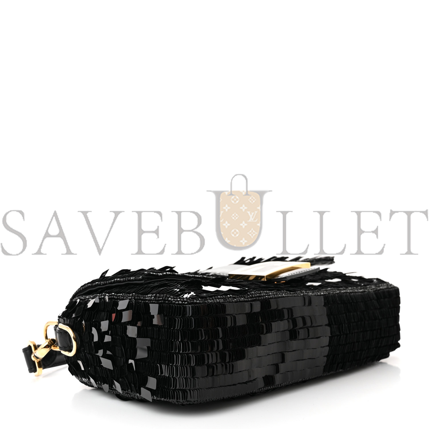 FENDI SEQUIN PAILLETTES SHINY NAPPA SEX AND THE CITY BAGUETTE BLACK (27*15*6cm) FENDI SEQUIN PAILLETTES SHINY NAPPA SEX AND THE CITY BAGUETTE BLACK (27*15*6cm)
