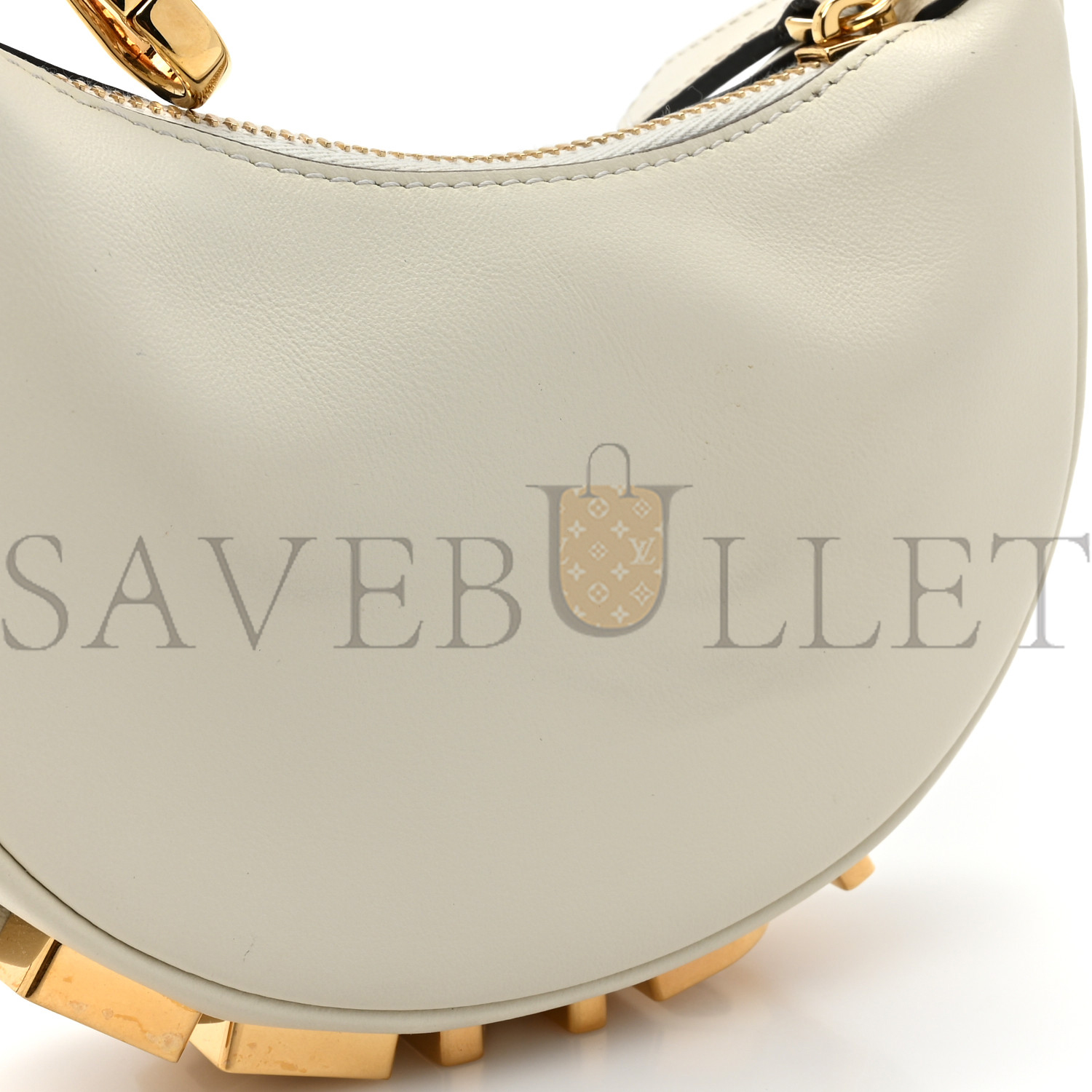 FENDI VITELLO GRACE MATTE NANO FENDIGRAPHY HOBO CHARM WHITE ICE (15*11*5cm) FENDI VITELLO GRACE MATTE NANO FENDIGRAPHY HOBO CHARM WHITE ICE (15*11*5cm)