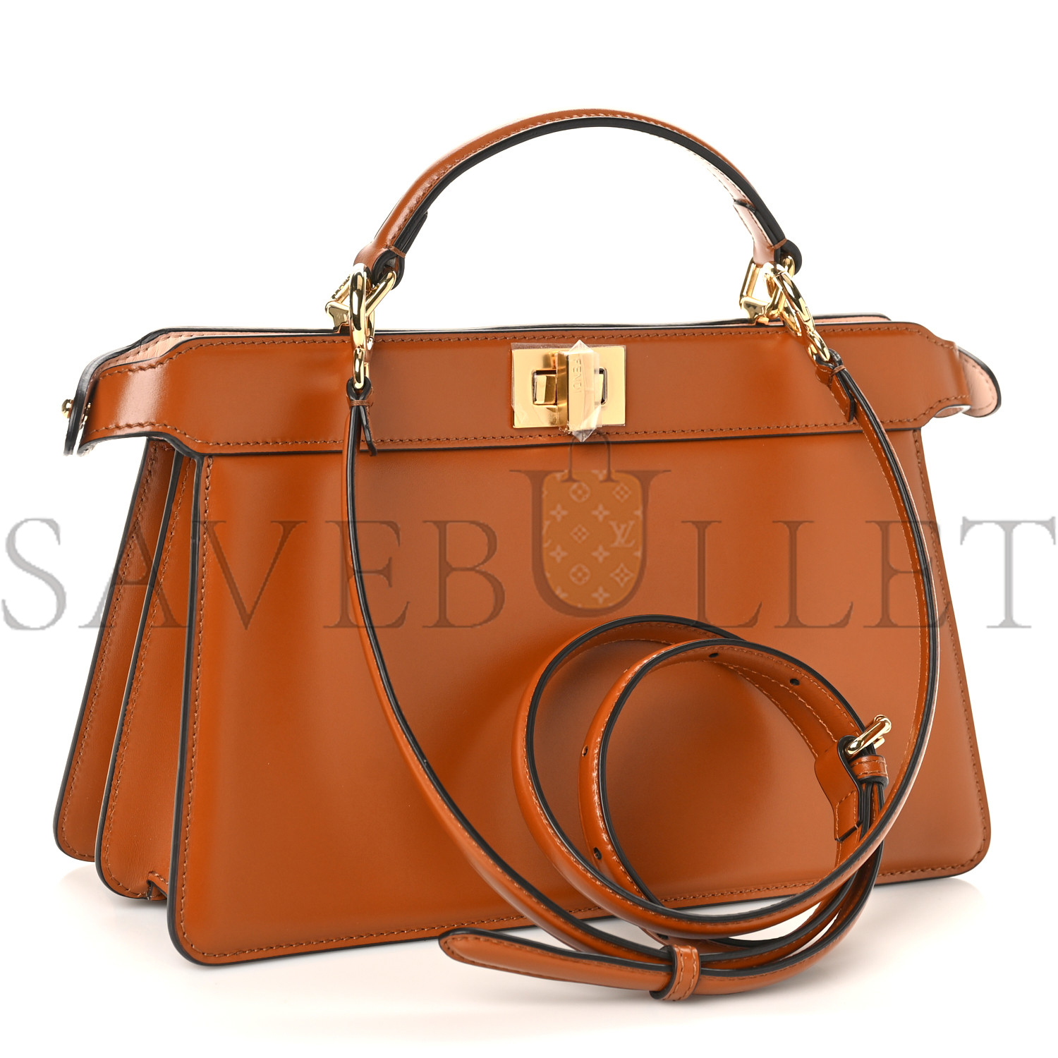 FENDI VITELLO KING LUXOR SHINY NAPPA MEDIUM PEEKABOO I SEE U EAST WEST SATCHEL BRANDY LIGHT ROSE (29*18*10cm) FENDI VITELLO KING LUXOR SHINY NAPPA MEDIUM PEEKABOO I SEE U EAST WEST SATCHEL BRANDY LIGHT ROSE (29*18*10cm)