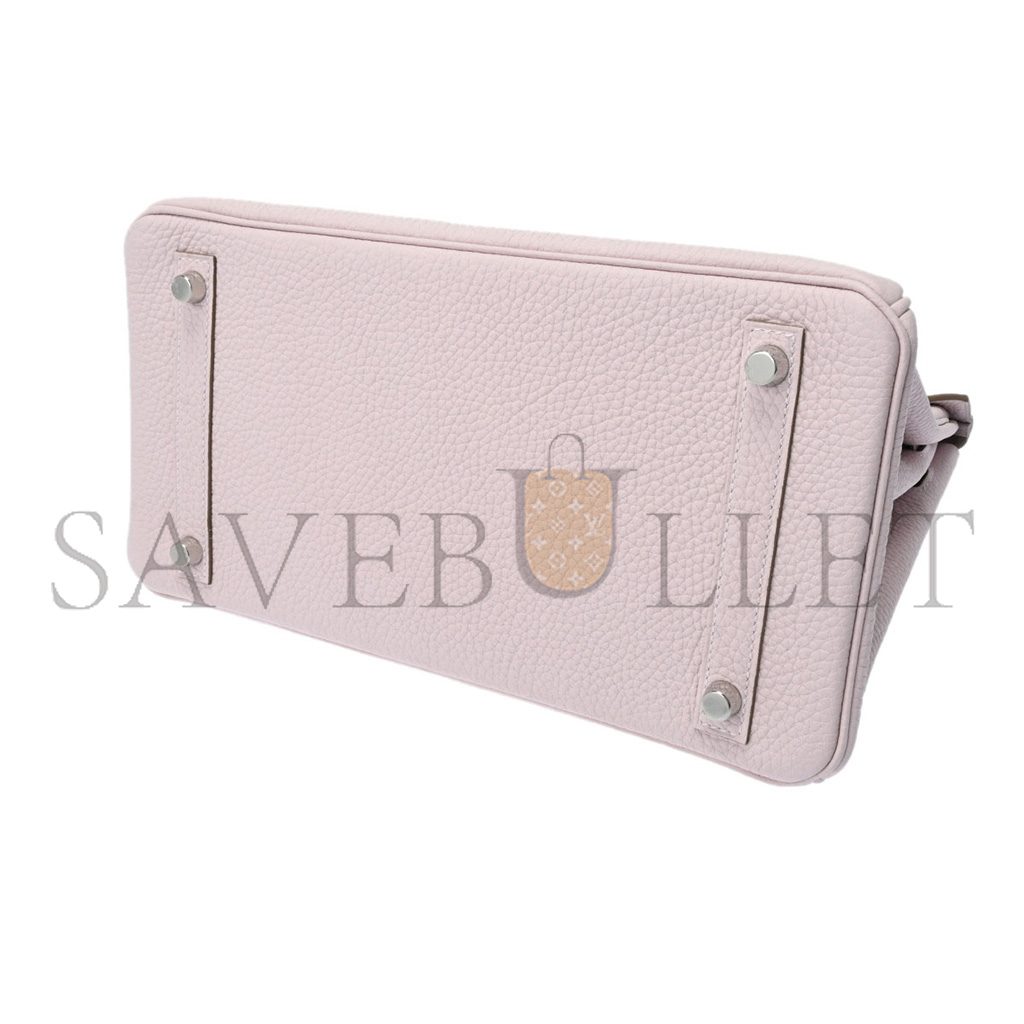 HERMES MASTER BARKIN 30 TOGO LEATHER PINK SILVER BUCKLE BAG 550321 (30*23*15cm)