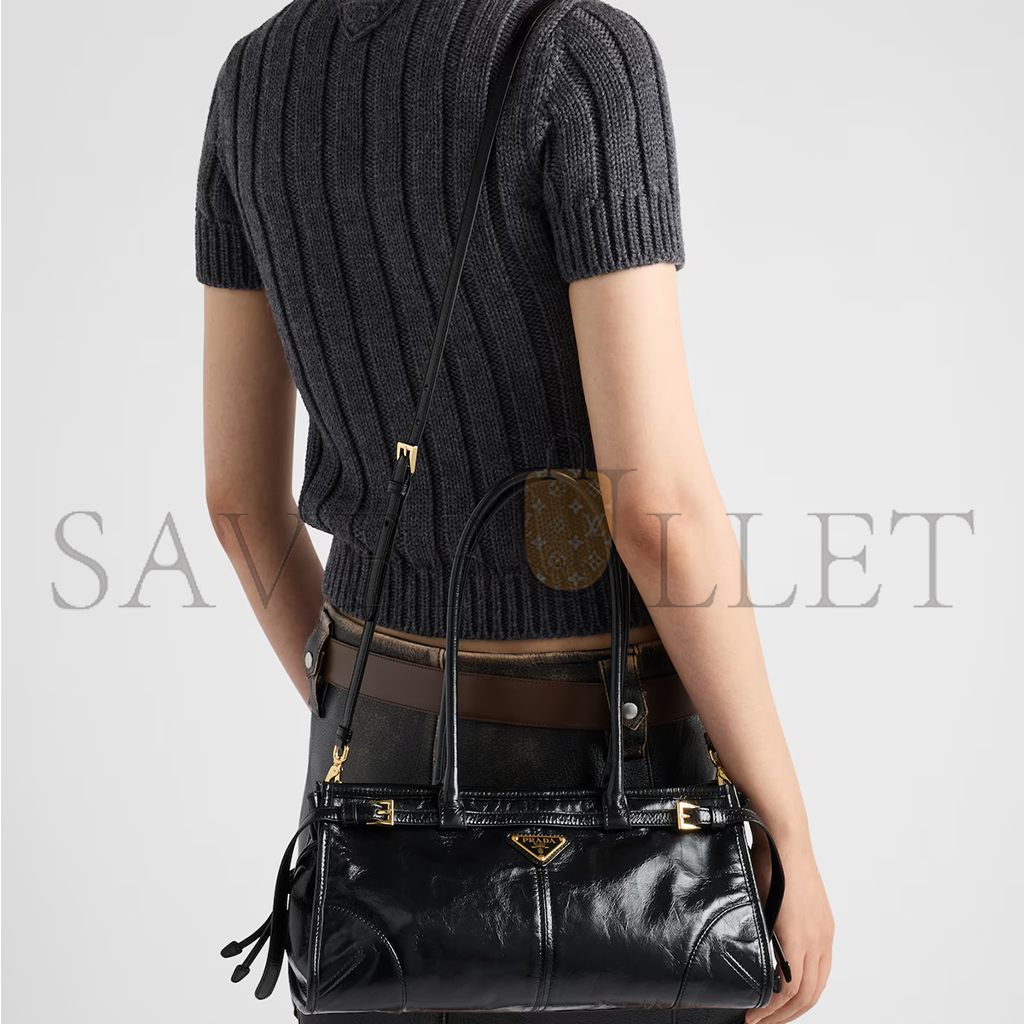 PRADA BONNIE MEDIUM LEATHER HANDBAG 1BA426 (32*15.5*12cm) PRADA BONNIE MEDIUM LEATHER HANDBAG 1BA426 (32*15.5*12cm)