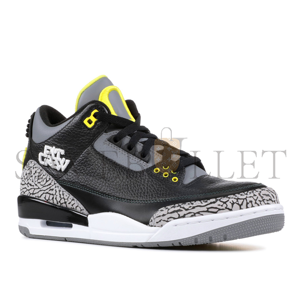 NIKE JORDAN 3 RETRO OREGON DUCKS PIT CREW BLACK HO11-MNJDLS-5