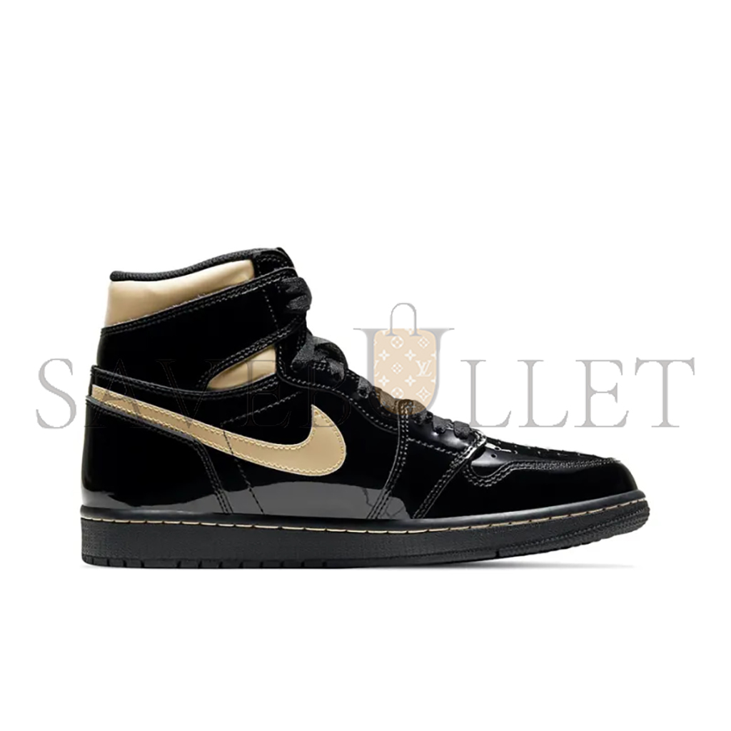 NIKE JORDAN 1 RETRO HIGH BLACK METALLIC GOLD 555088-032
