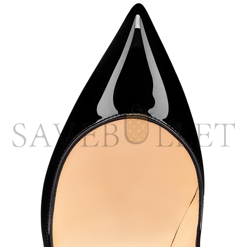 CHRISTIAN LOUBOUTIN HOT CHICK 100 MM PUMPS-PATENT CALF LEATHER-BLACK-WOMEN 1190911BK01