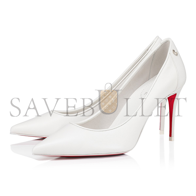 CHRISTIAN LOUBOUTIN SPORTY KATEPUMPS-NAPPA LEATHER-BIANCO-WOMEN 1240544W302 CHRISTIAN LOUBOUTIN SPORTY KATEPUMPS-NAPPA LEATHER-BIANCO-WOMEN 1240544W302