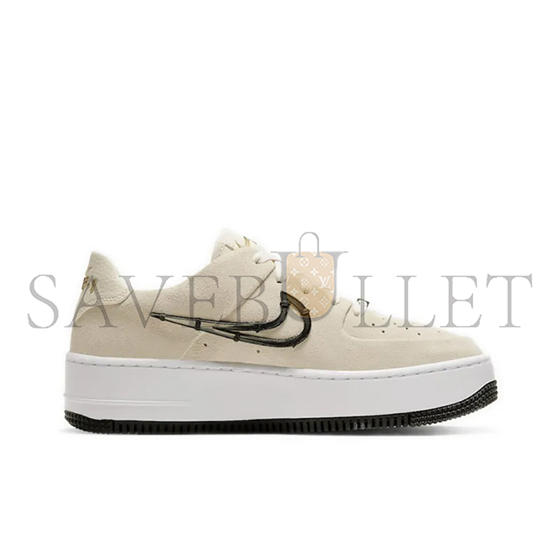 NIKE AIR FORCE 1 SAGE LOW LX LIGHT CREAM BLACK CI3482-200