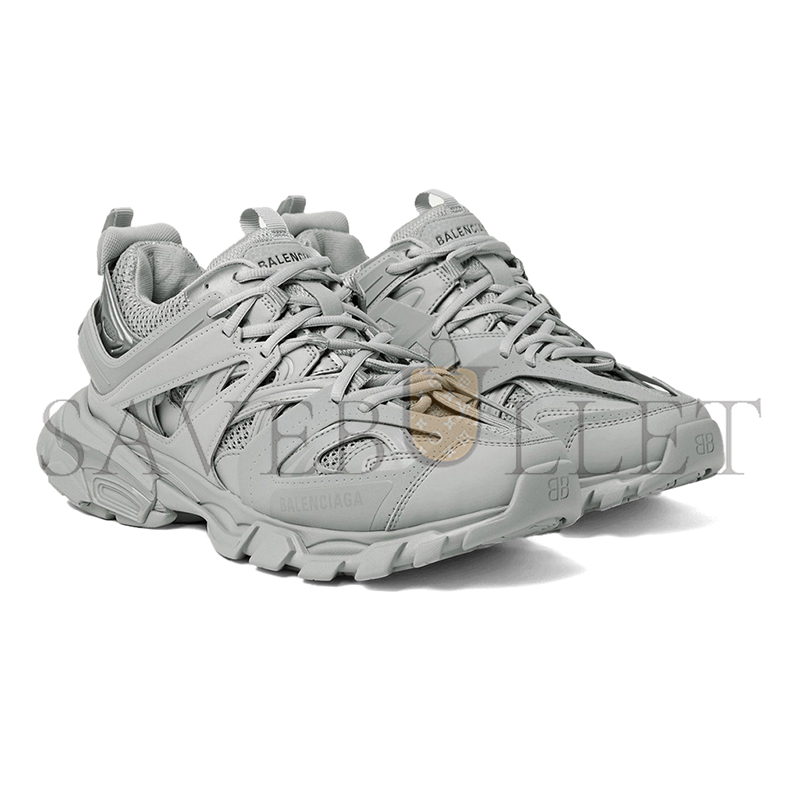 BALENCIAGA TRACK NYLON MESH AND RUBBER SNEAKERS GRAY 542436W2LA13253
