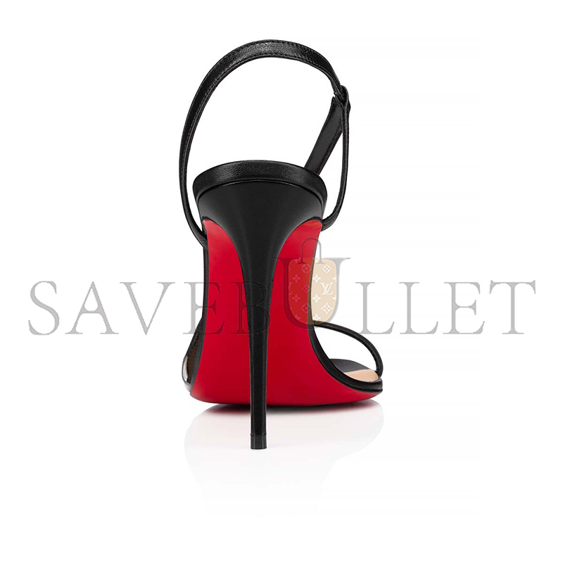 CHRISTIAN LOUBOUTIN ROSALIE 100 MM SANDALS-LEATHER AND PVC-BLACK-WOMEN 3210190BK01 CHRISTIAN LOUBOUTIN ROSALIE 100 MM SANDALS-LEATHER AND PVC-BLACK-WOMEN 3210190BK01