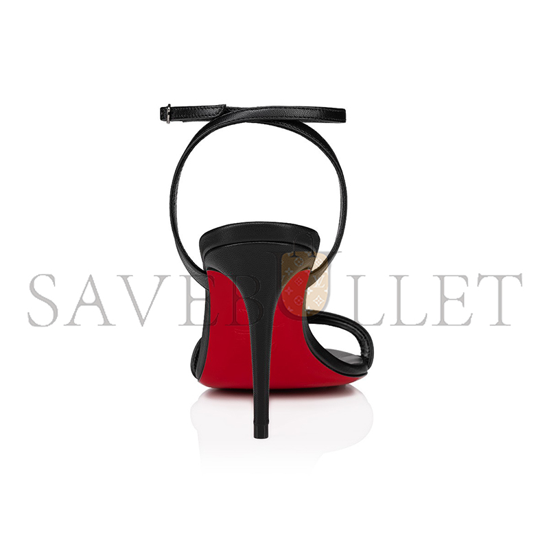 CHRISTIAN LOUBOUTIN LOUBIGIRL 85 MM STRAPPY SANDALS-NAPPA LEATHER-BLACK-WOMEN 1240025B439 CHRISTIAN LOUBOUTIN LOUBIGIRL 85 MM STRAPPY SANDALS-NAPPA LEATHER-BLACK-WOMEN 1240025B439