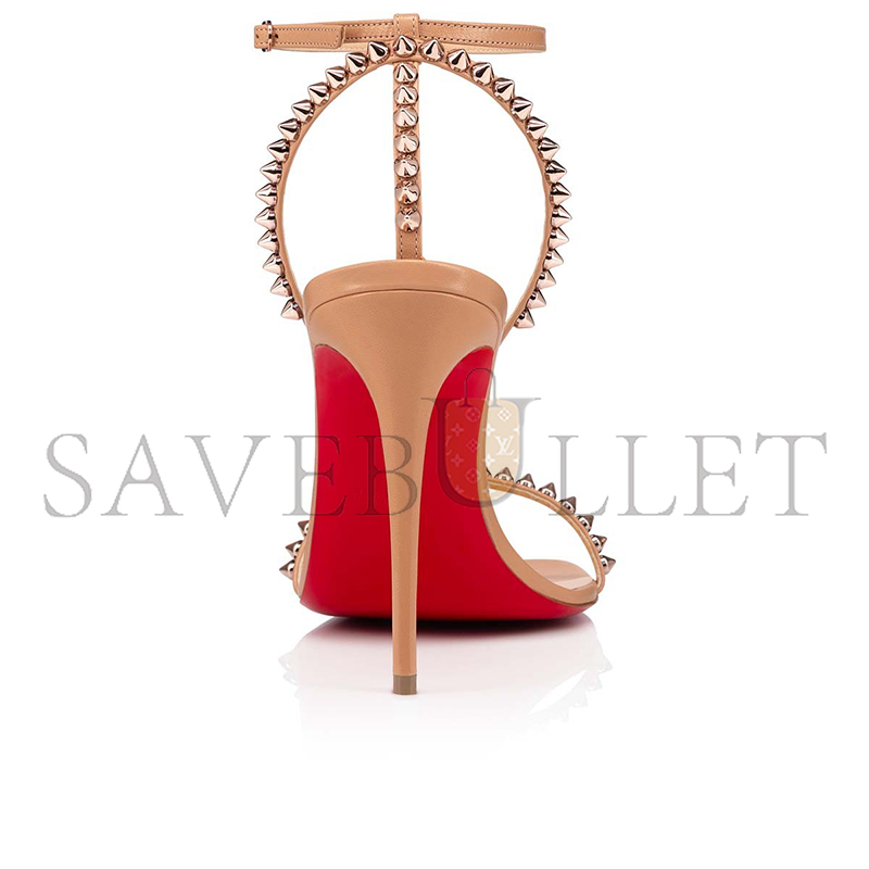 CHRISTIAN LOUBOUTIN SO ME 100 MM STRAPPY SANDALS-KID LEATHER AND SPIKES-BLUSH-WOMEN 1200129H424 CHRISTIAN LOUBOUTIN SO ME 100 MM STRAPPY SANDALS-KID LEATHER AND SPIKES-BLUSH-WOMEN 1200129H424