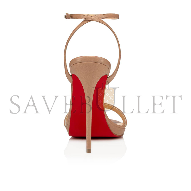 CHRISTIAN LOUBOUTIN LOUBI QUEEN 120 MM SANDALS-NAPPA LEATHER-BLUSH-WOMEN 1191582PK1A