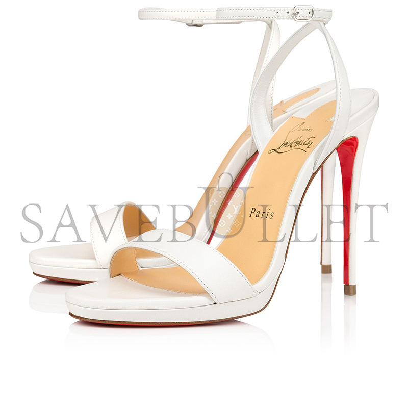 CHRISTIAN LOUBOUTIN LOUBI QUEEN 120 MM SANDALS-NAPPA LEATHER-BIANCO 1191582W222 CHRISTIAN LOUBOUTIN LOUBI QUEEN 120 MM SANDALS-NAPPA LEATHER-BIANCO 1191582W222